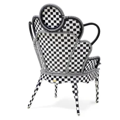Gambit Check Outdoor Wing Chair