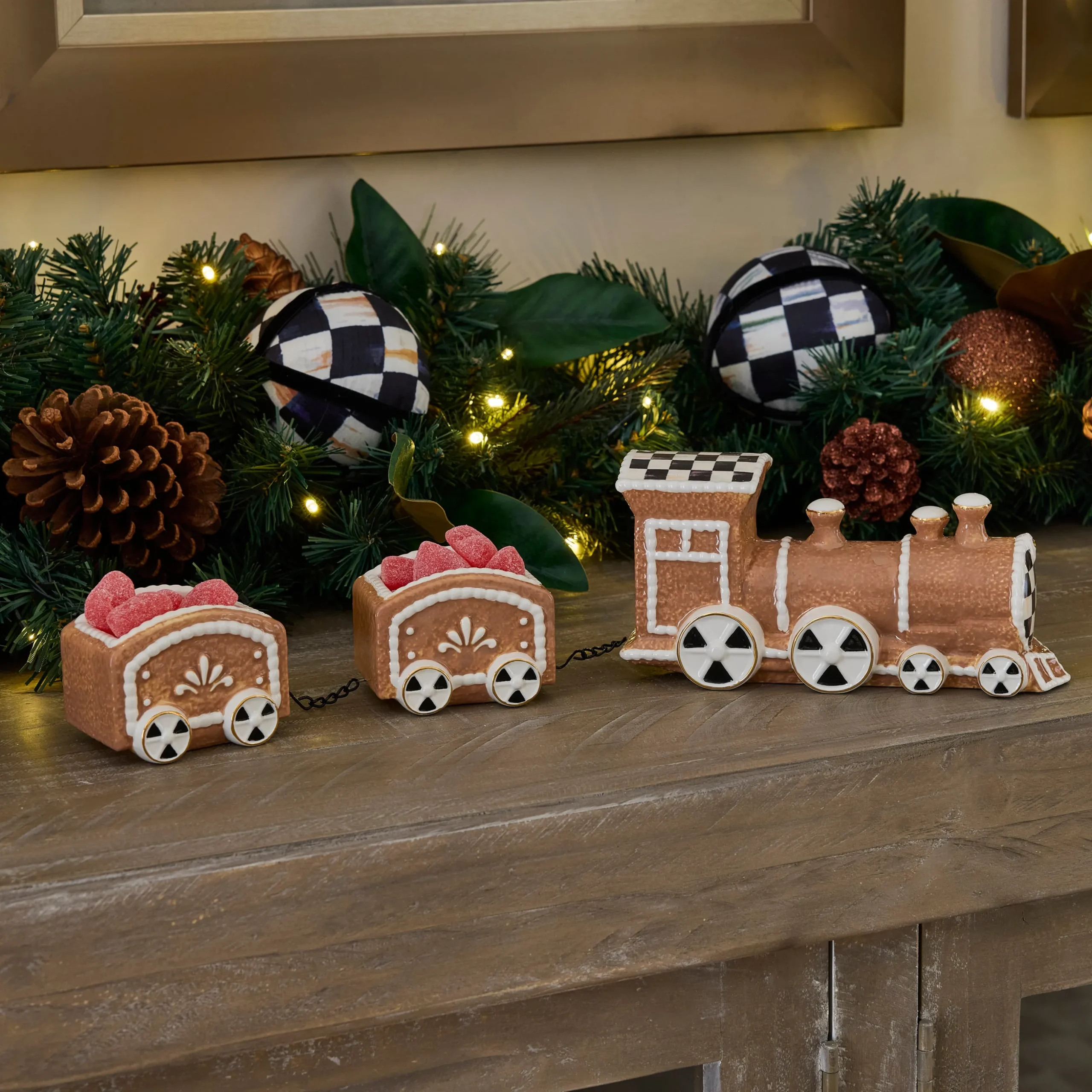 Gingerbread Ceramic Train