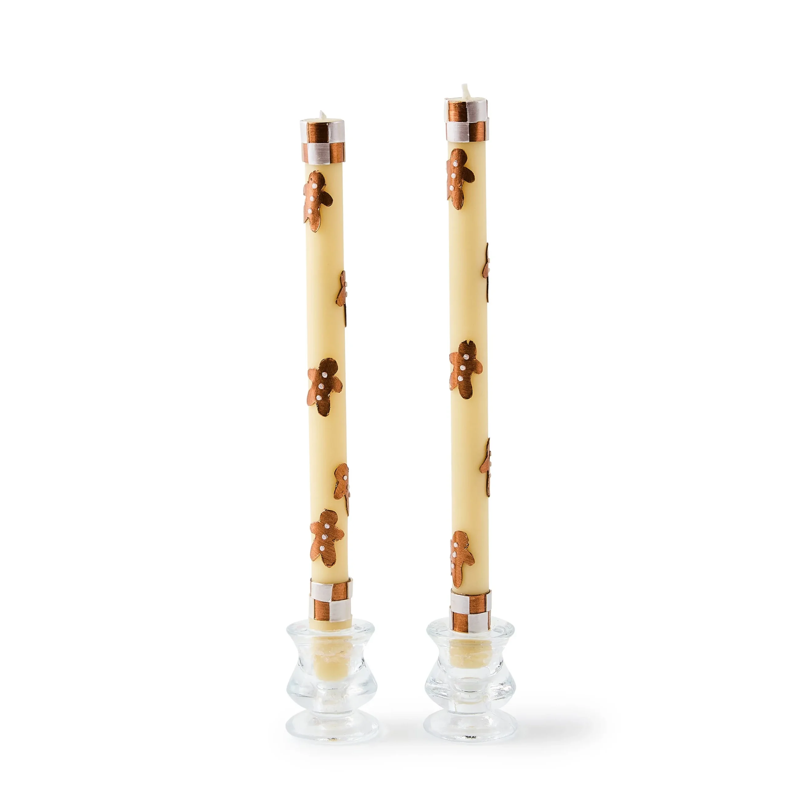 Gingerbread Dinner Candles, Set of 2