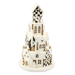 Gingerbread Round Illuminated Village