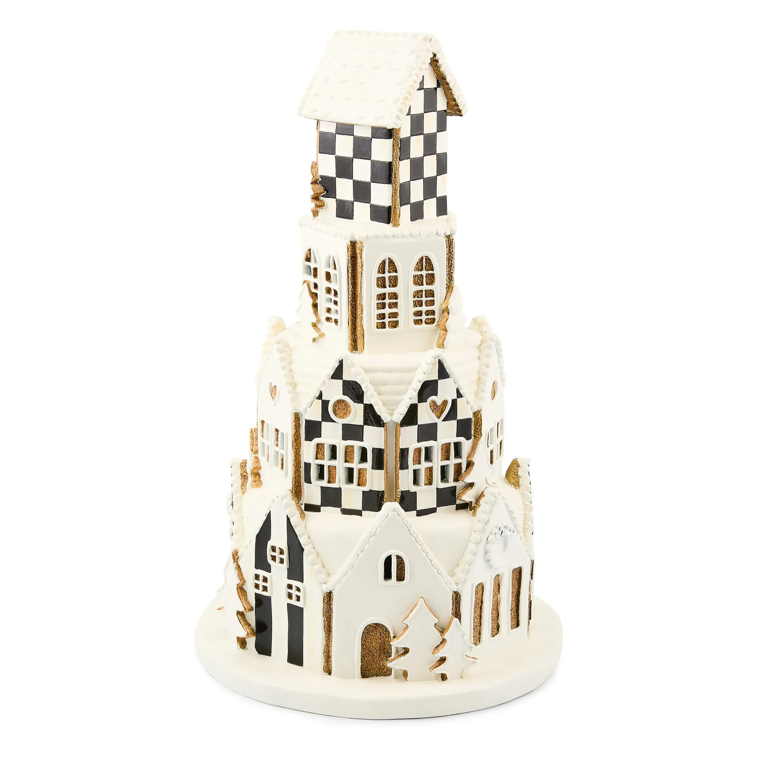 Gingerbread Round Illuminated Village