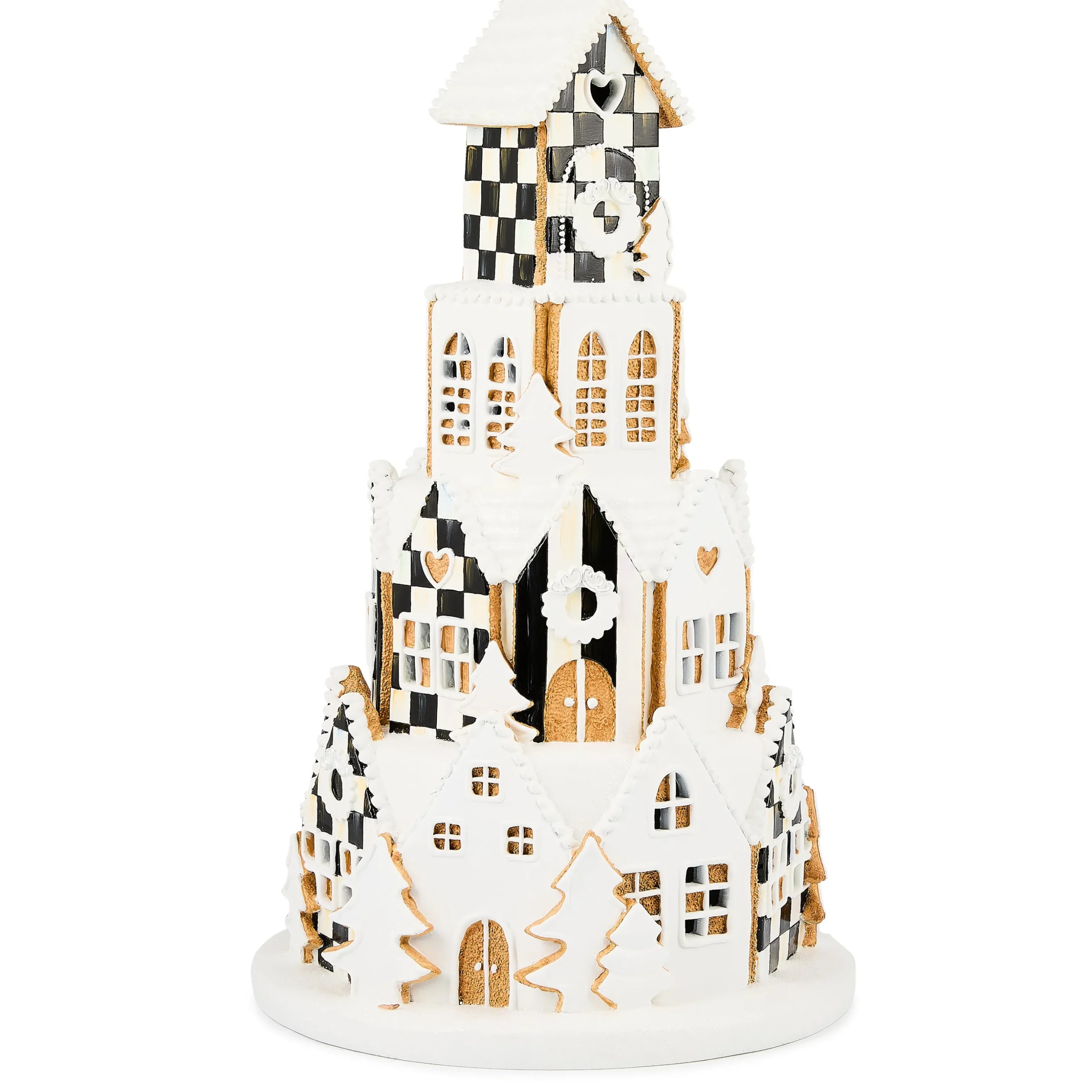 Gingerbread Round Illuminated Village