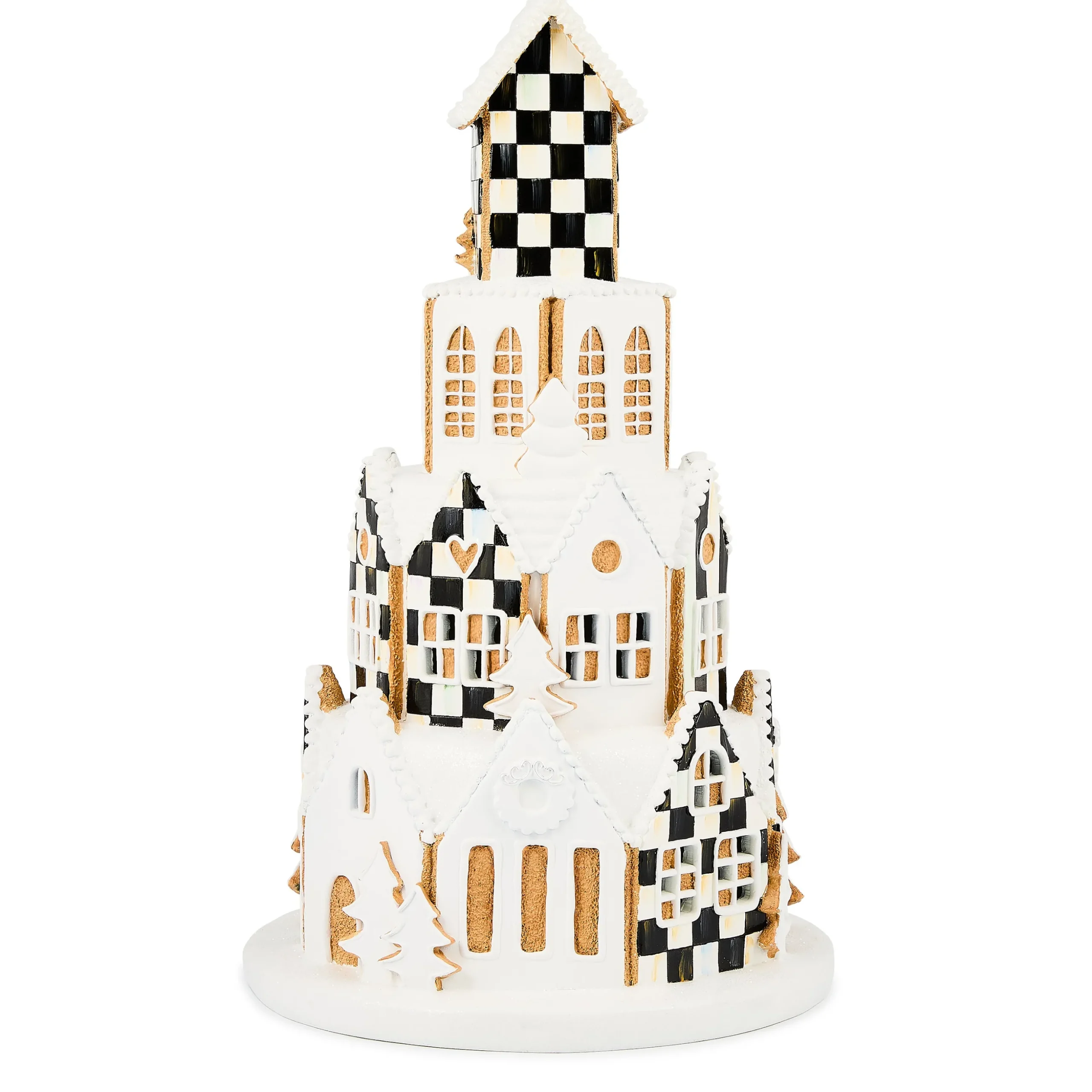 Gingerbread Round Illuminated Village