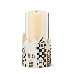 Gingerbread Village Pillar Candle Holder