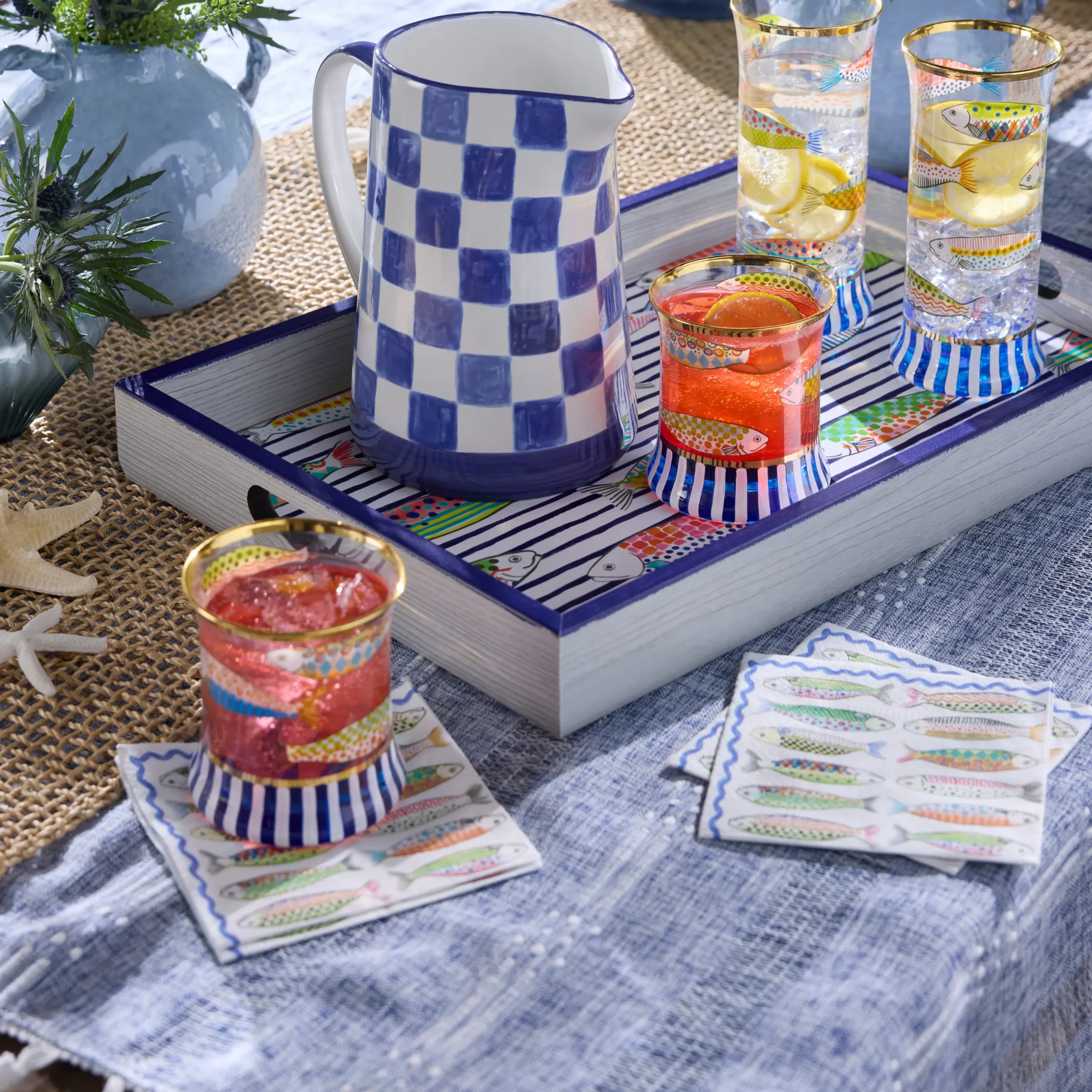 Go Fish Cocktail Paper Napkins
