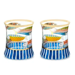 Go Fish Tumbler Glass, Set of 2