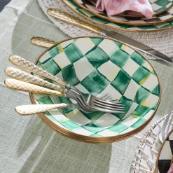 Gold Check Flatware 5-Piece Place Setting