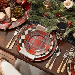 Gold Check Flatware 5-Piece Place Setting