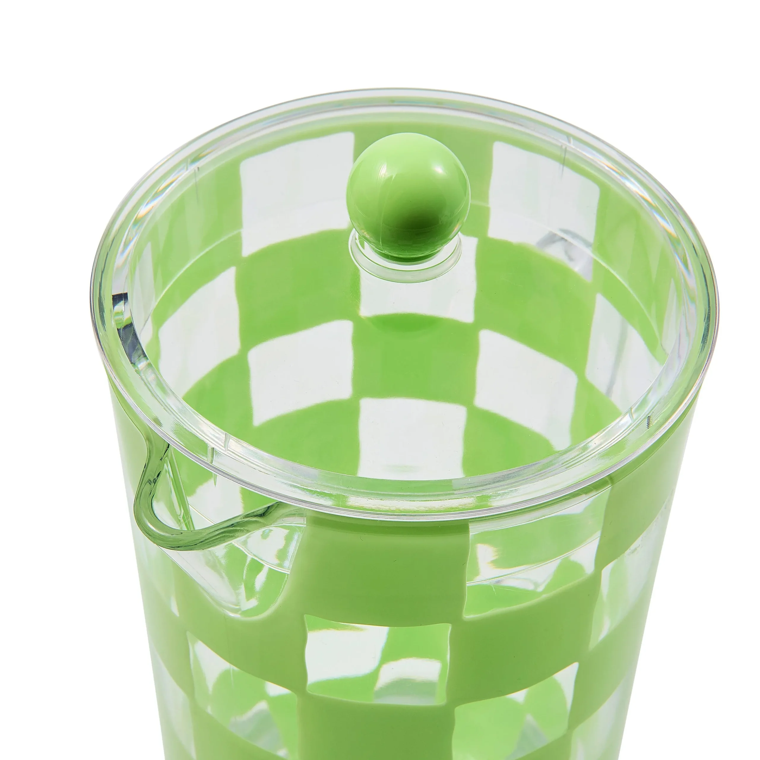 Green Check Acrylic Pitcher