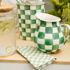 Green Check Napkin, Set of 4