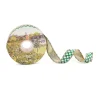 Green Check 1" Ribbon