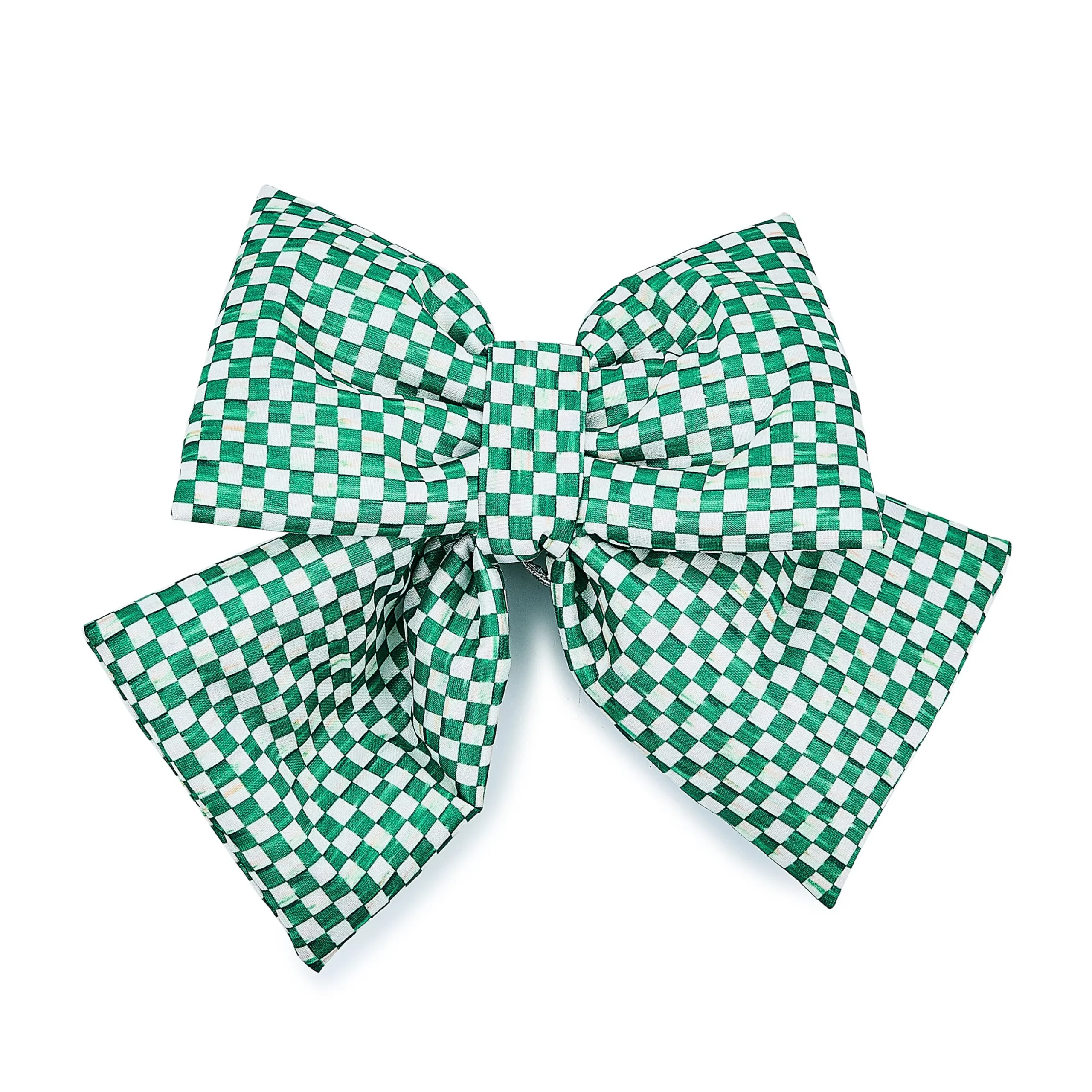 Green Check Small Bow