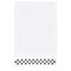 Hand Towel with Grey Check Border