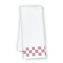 Hand Towel with Rose Check Border