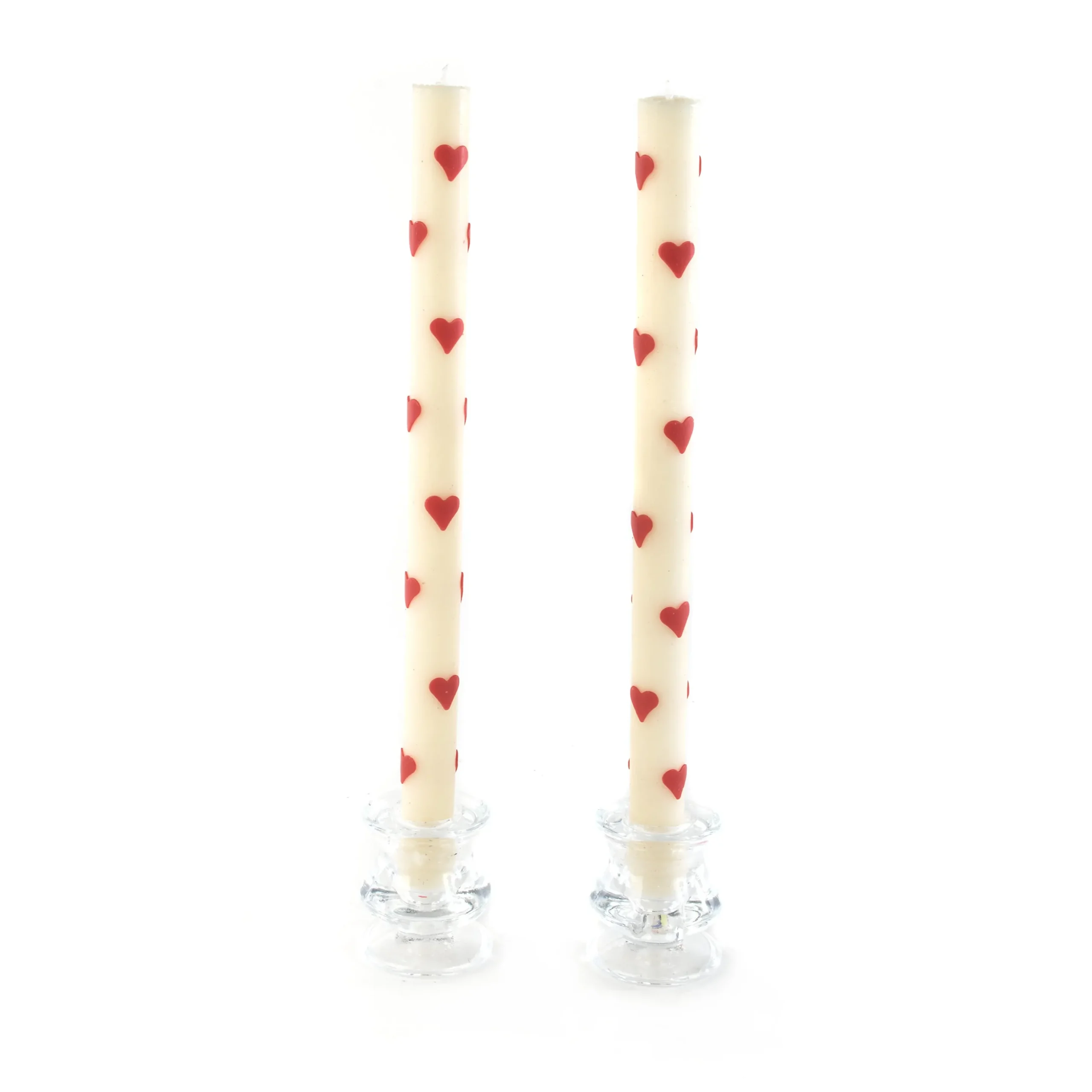 Heart Dinner Candles, Set of 2