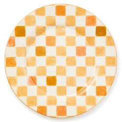 Honey Check Round Platter