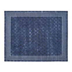Indigo Blue Tonal Check 8' x 10' Rug