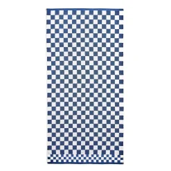 Indigo Check Bath Towel