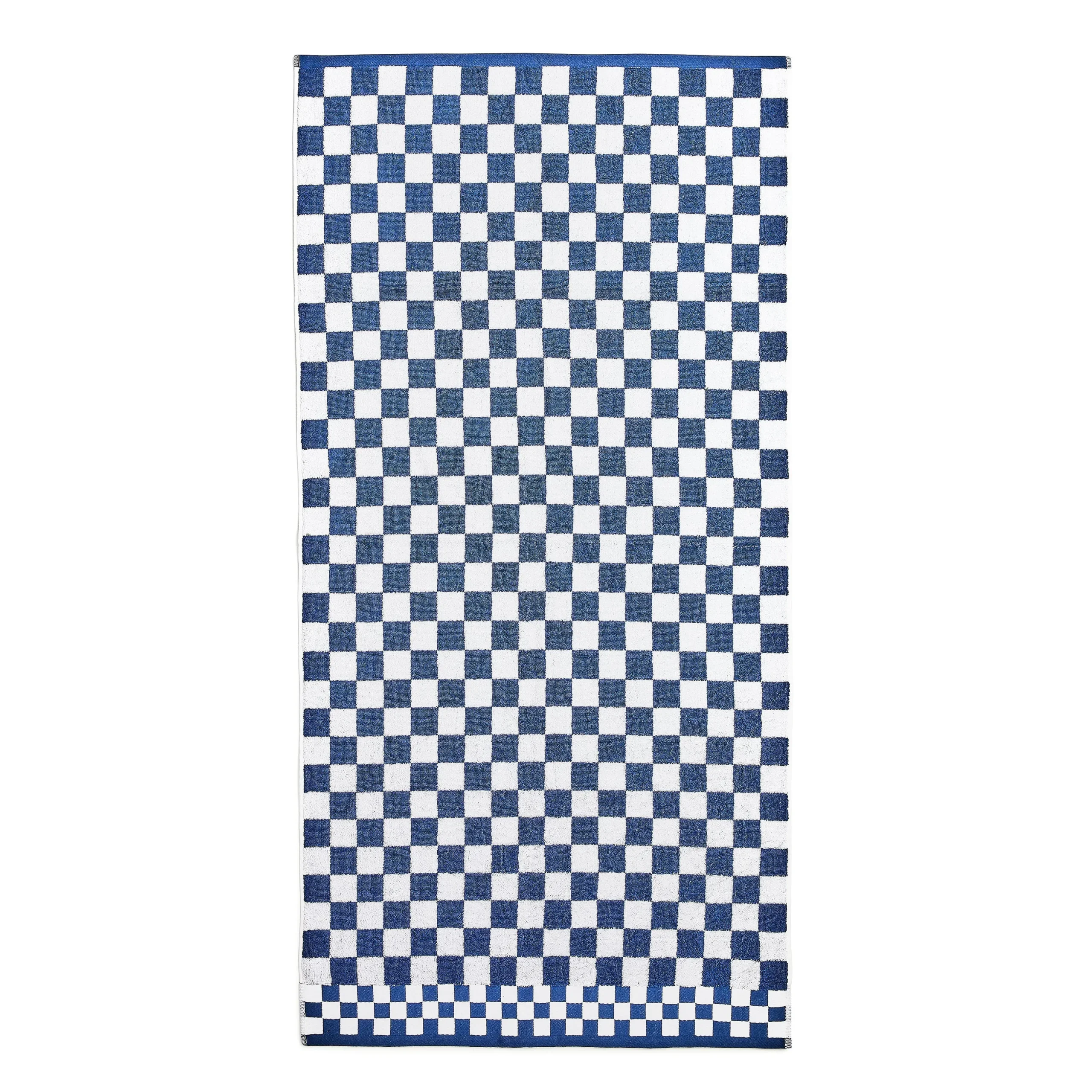 Indigo Check Bath Towel