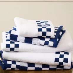 Indigo Check Hand Towel