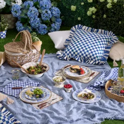 Indigo Check Napkin, Set of 4