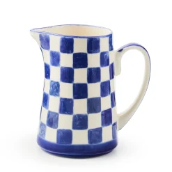 Indigo Check Pitcher