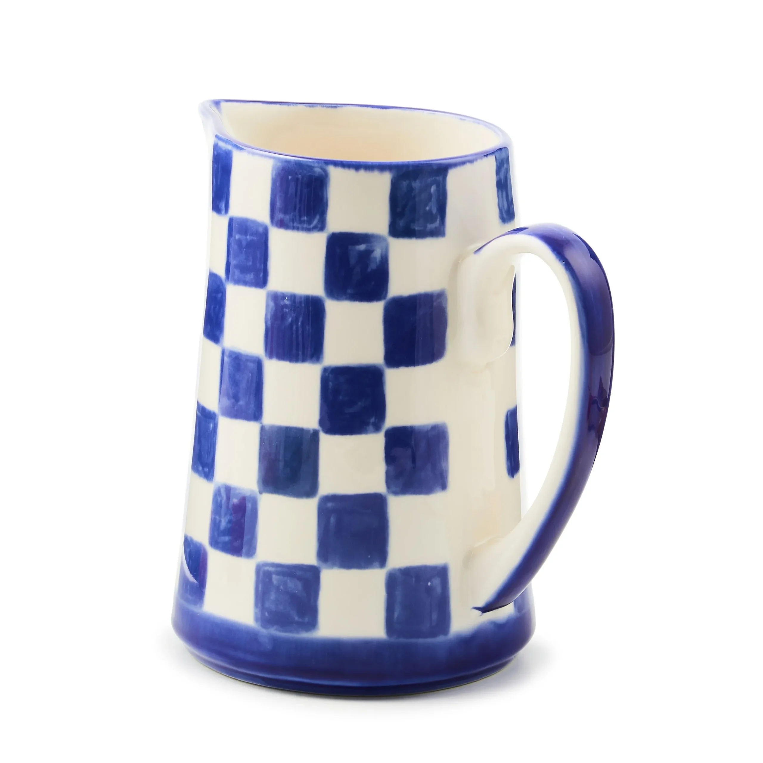 Indigo Check Pitcher