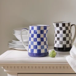 Indigo Check Pitcher
