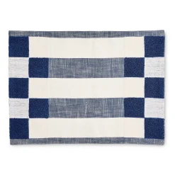 Indigo Checks and Stripes Placemats, Set of 4