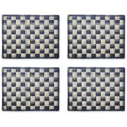 Indigo Sinamay Placemats, Set of 4