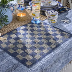 Indigo Sinamay Placemats, Set of 4