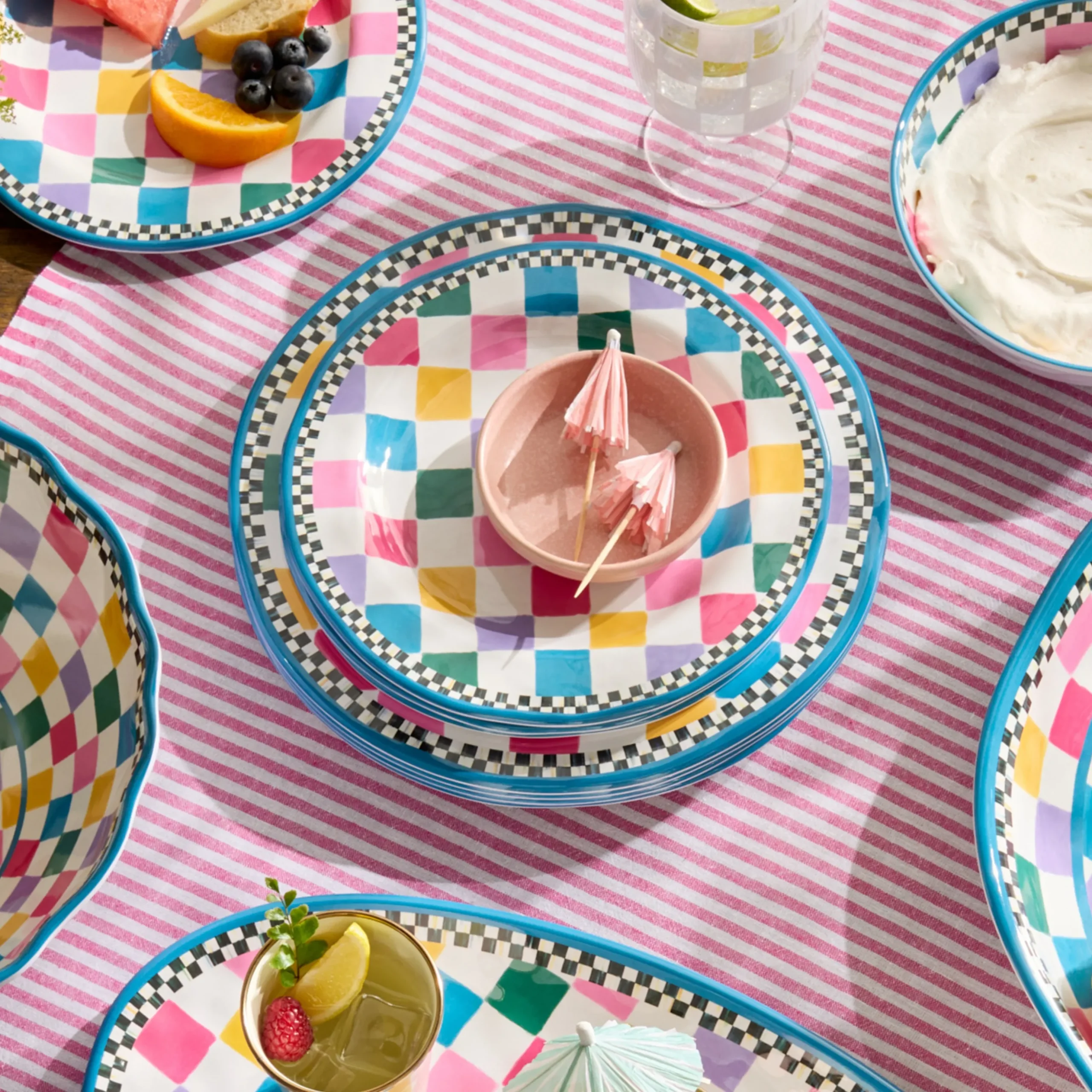 Jamboree Melamine Salad Plates, Set of 4