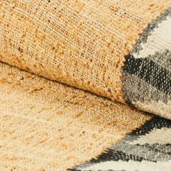 Jute Scalloped Black and White 3' x 5' Rug