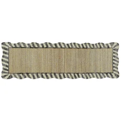 Jute Scalloped Black and White 2'6