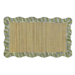Jute Scalloped Purple and Green 3' x 5' Rug