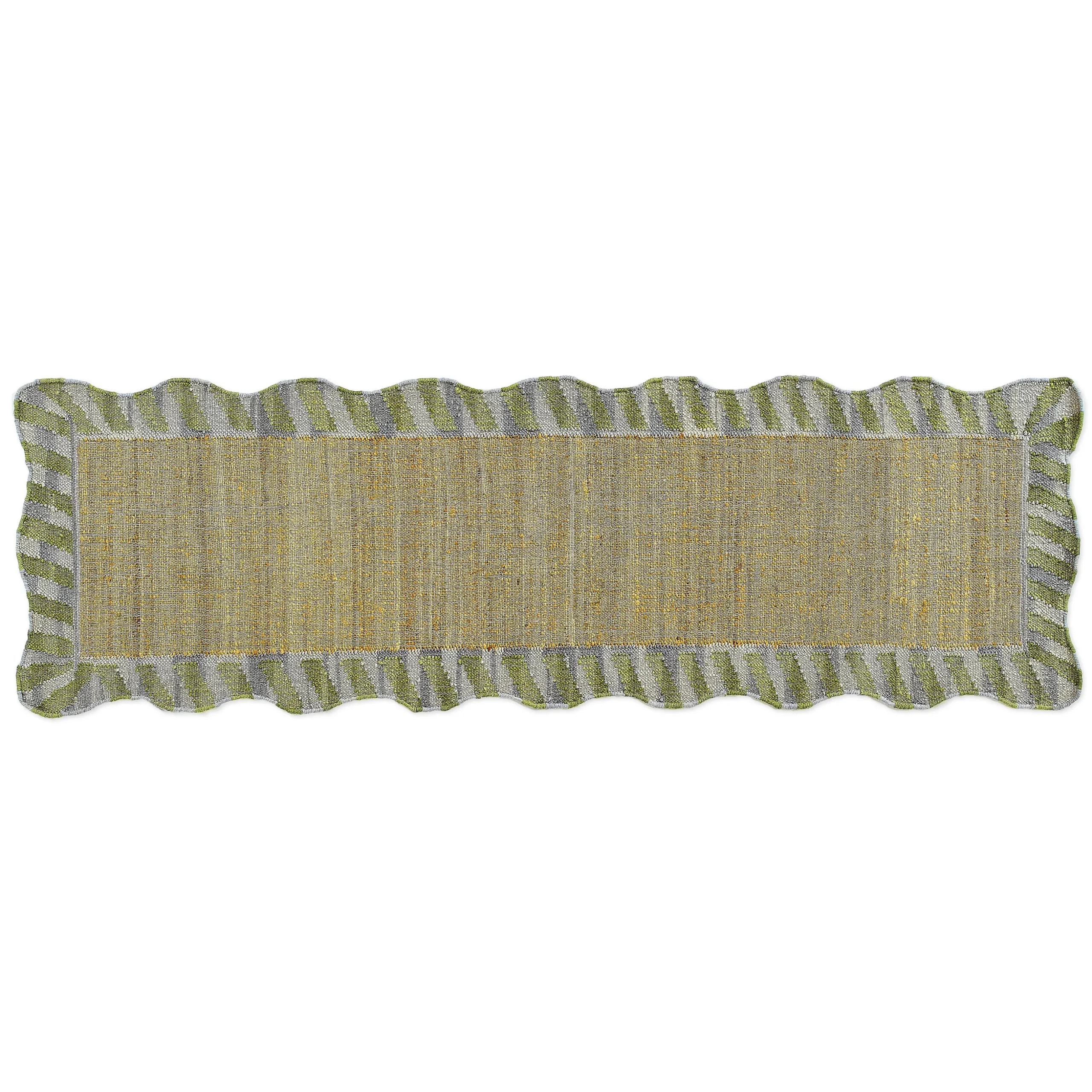 Jute Scalloped Purple and Green 2'6" x 8' Runner