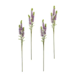 Lavender Beaded Flower Stem, Set of 4