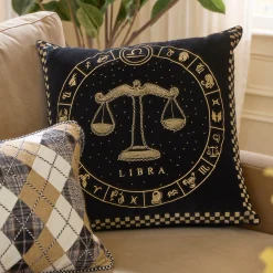 Libra Zodiac Throw Pillow