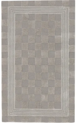 Light Grey Tonal Check 3' x 5' Rug