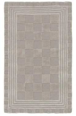 Light Grey Tonal Check 2'3" x 3'9" Rug