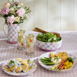 Lilac Check Pitcher
