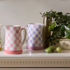 Lilac Check Pitcher
