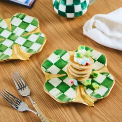 Lucky Check Clover Plate