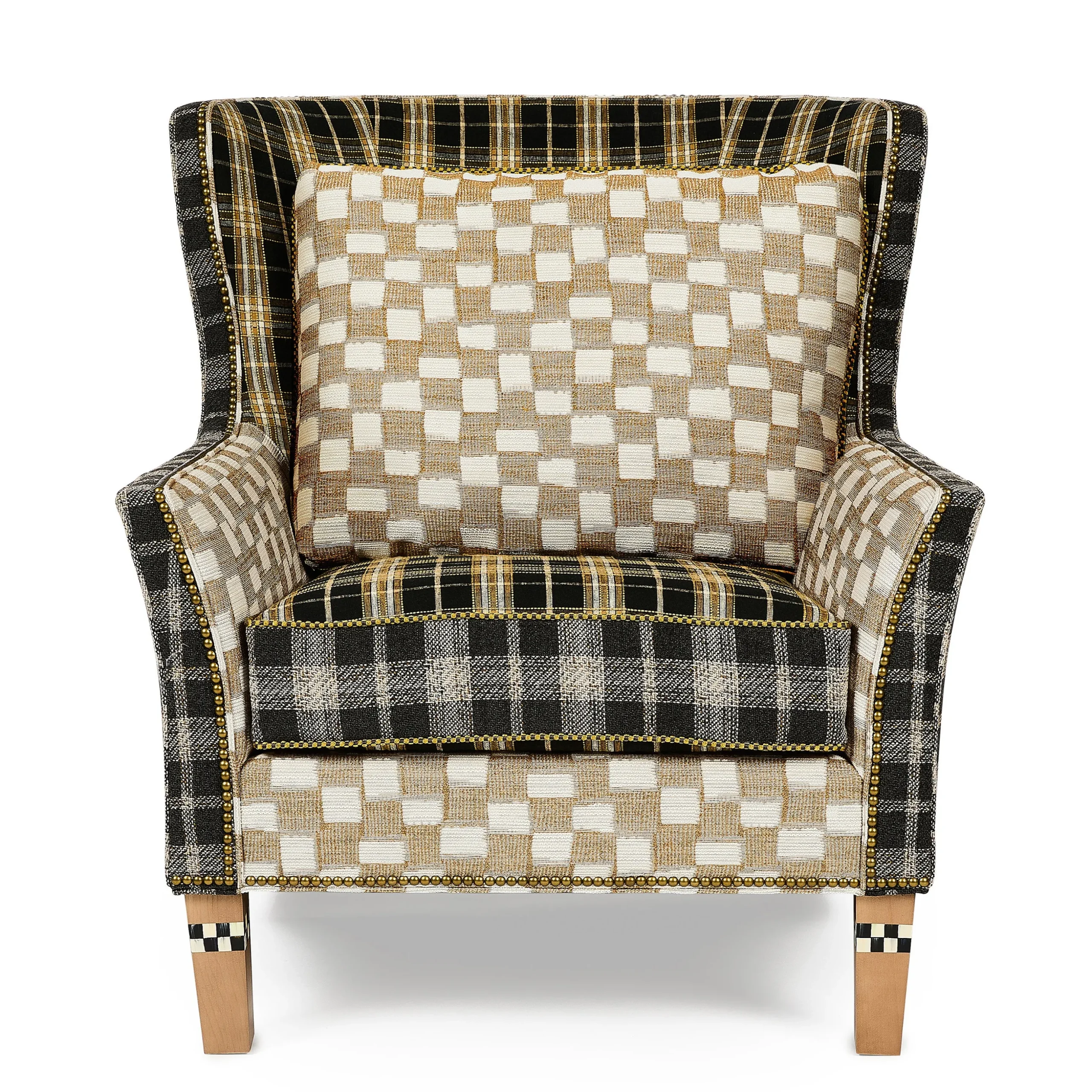 Mad for Plaid Wing Chair