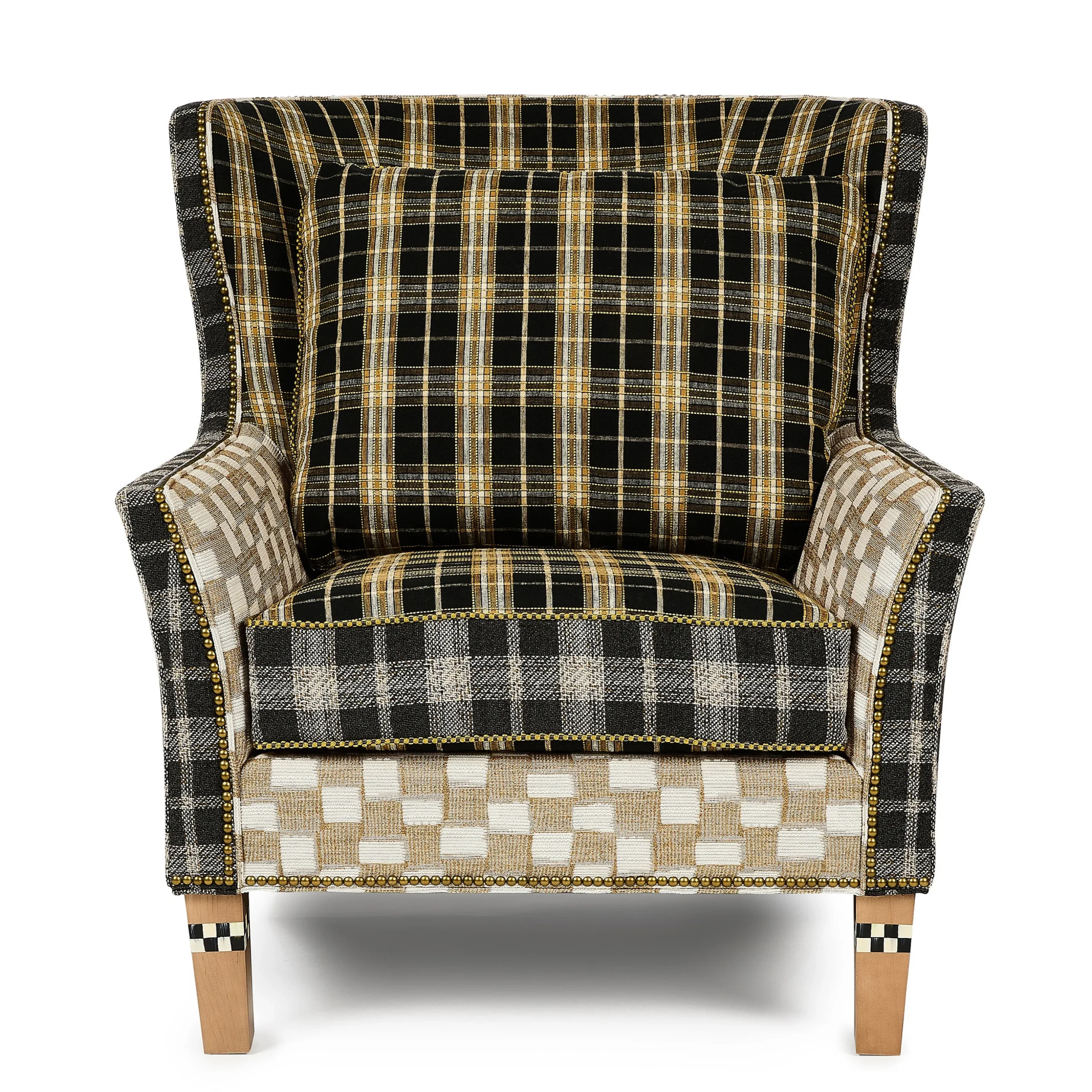 Mad for Plaid Wing Chair