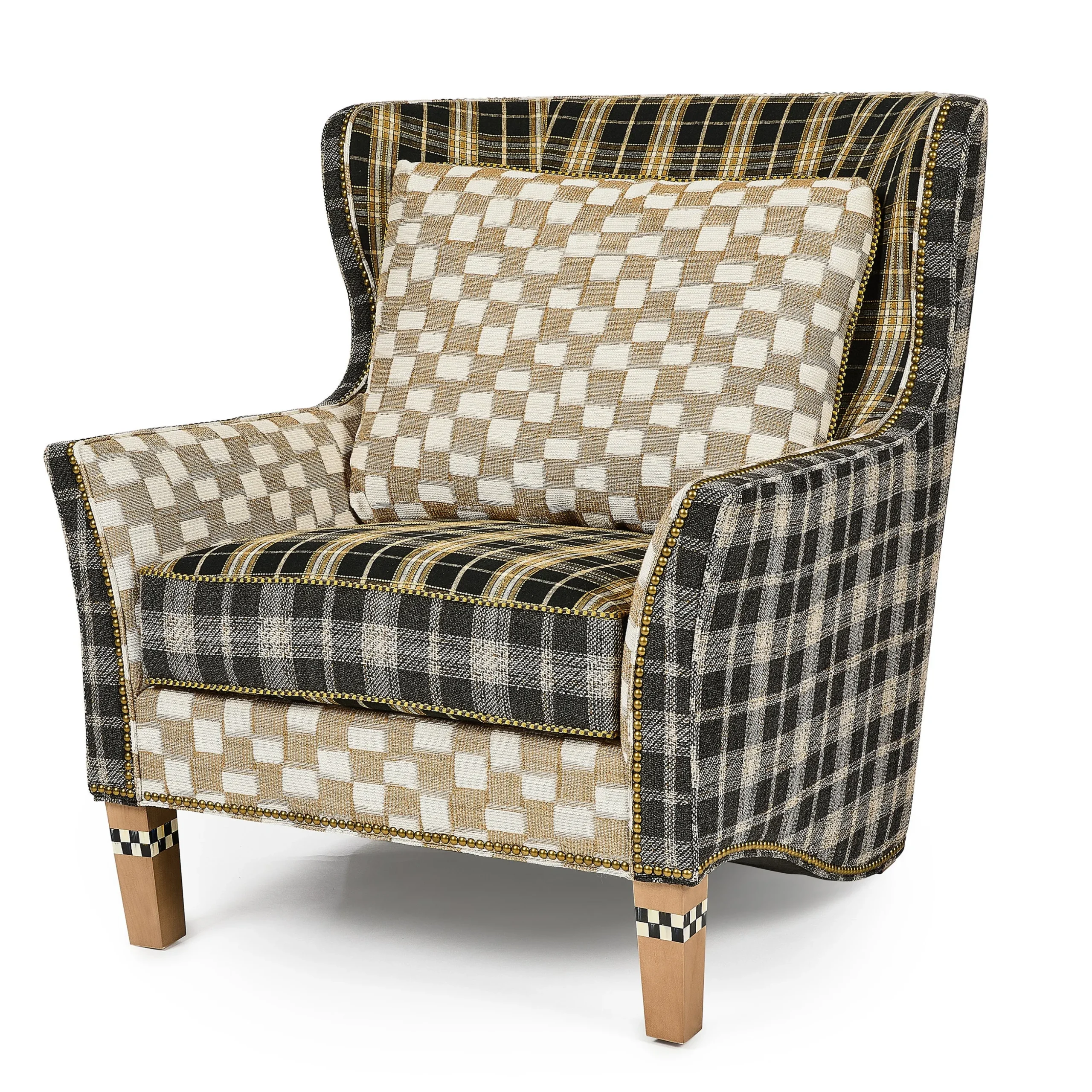 Mad for Plaid Wing Chair
