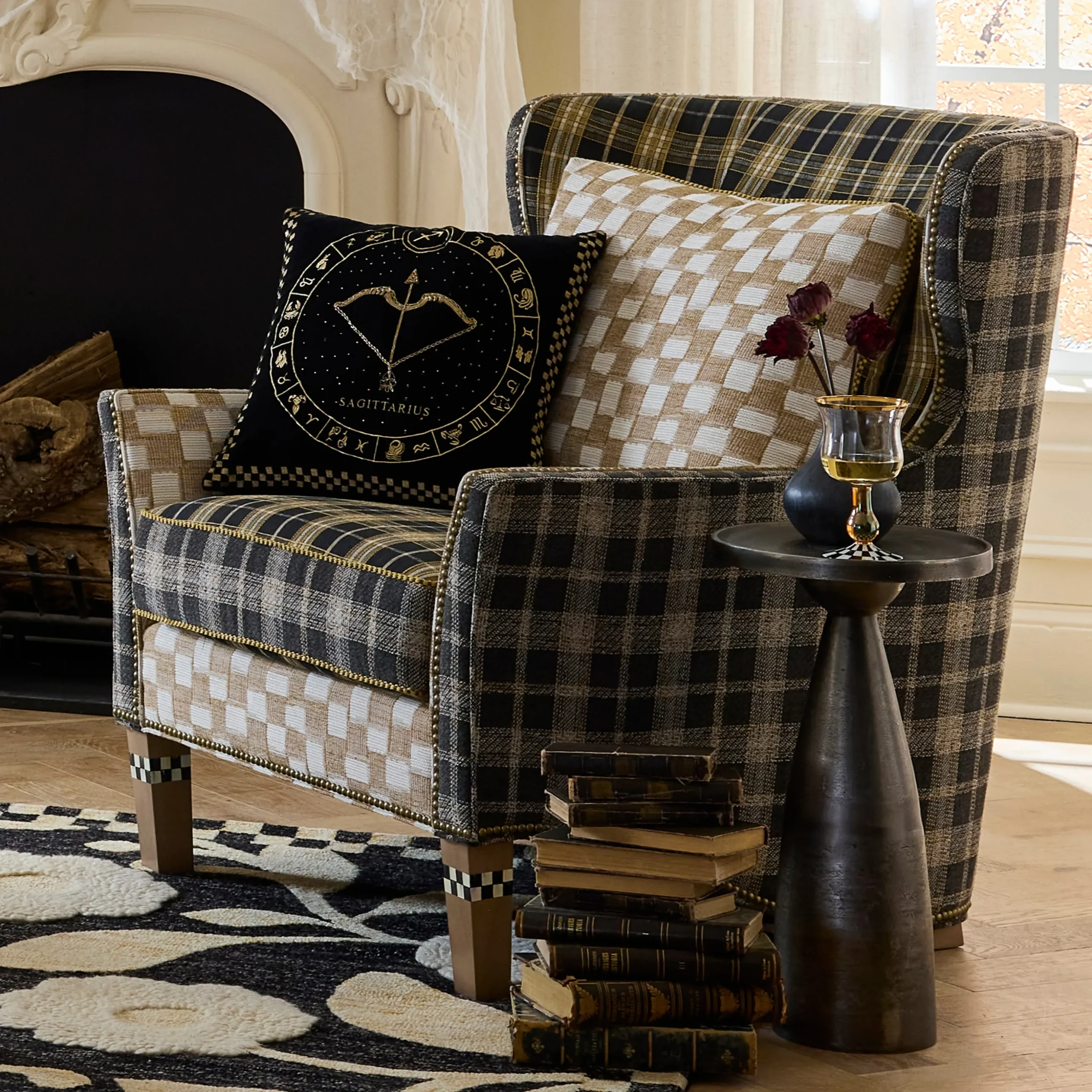 Mad for Plaid Wing Chair