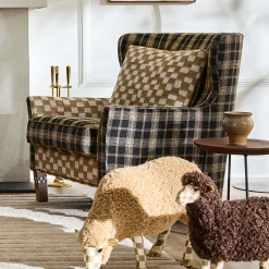 Mad for Plaid Wing Chair