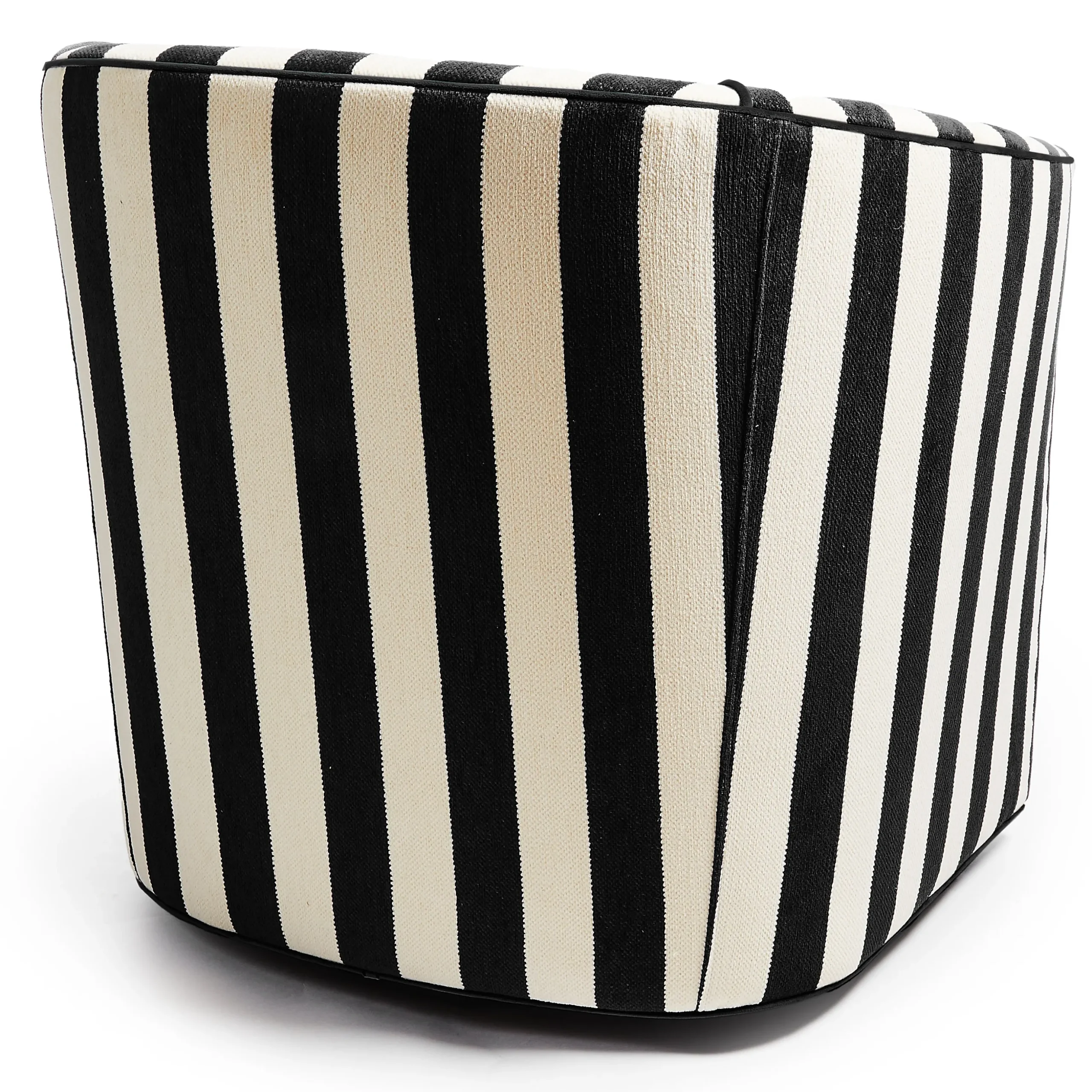 Marquee Black Stripe Chenille Swivel Chair