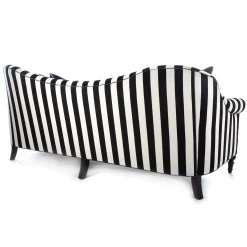 Marquee Black Stripe Chenille Sofa